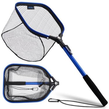 Imagem de MoiShow Rede de Pesca Flutuante, Rede de Pouso para Peixes, Redes de Pesca para Peixes, Rede de Pesca para Caiaque com Interruptor de Travamento de Atualização de Terceira Geração-Rede de Pesca Leve R