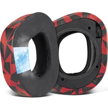 Imagem de SOULWIT Substituição de Almofadas com Gel Refrescante para Turtle Beach Stealth 700 Gen 2, 700 Gen2 MAX Jogos Fone de Ouvido Sem Fio, Espuma para Isolamento de Ruído - GR Tempestade Vermelha