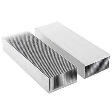 Imagem de Conjunto de 2 peças de dissipadores de calor de alumínio da Unxuey, módulo Cooler Fin 7,87 x 2,71 x 1,41 polegadas, radiador de alumínio para computador, FET, IC, amplificador de potência, MOSFET regulador de tensão, SCR etc.