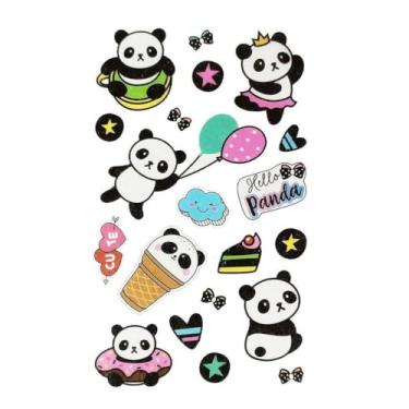 Imagem de 2 Cartela de Adesivos Panda Kawaii - Bullet Journal Scrapbooking 2 Cartelas