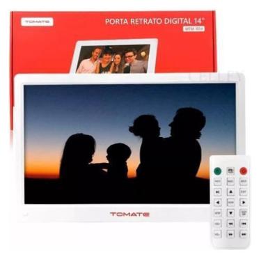 Imagem de Porta Retrato Digital Som Video Controle Remoto 14 Polegadas