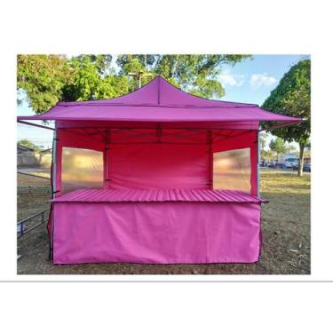 Imagem de Tenda Sanfonada Camping 3x3 Metros Nylon - Goiânia Toldos, Rosas