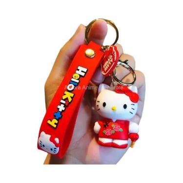 Imagem de Kawaii Hello Kitty Chaveiro Pingente Sanrio Anime Carro Chaveiro Saco 