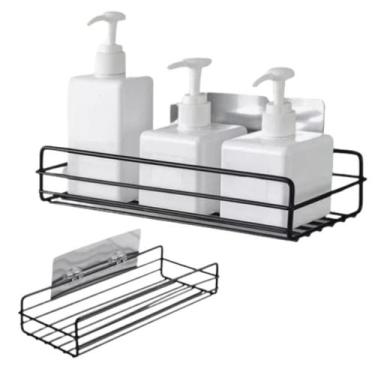 Imagem de Suporte Retangular Aço Inox Organização De Banheiro Cozinha - JN ECOME