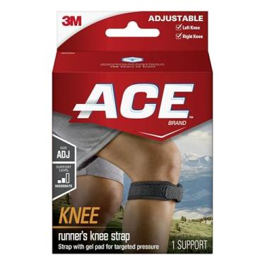 Imagem de Alça de joelho ACE, tamanho único ajustável, a marca mais confiável dos EUA de suportes e suportes, garantia de satisfação ou devolução do dinheiro, Tira, N/a