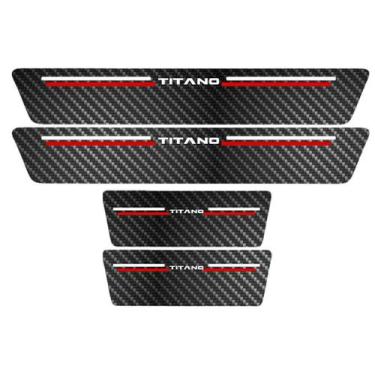 Imagem de Kit Soleira Protetora Porta Premium Red Carbono  -  Titano  - Jhow Ade