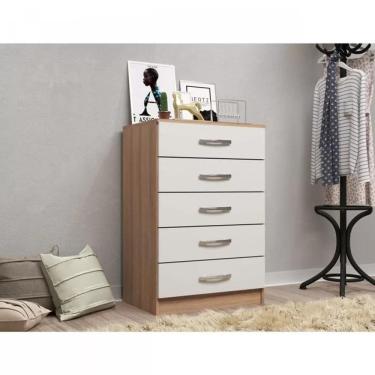 Imagem de Cômoda Maxi 5 Gavetas - Branco - Demolição Branco - Demolição
