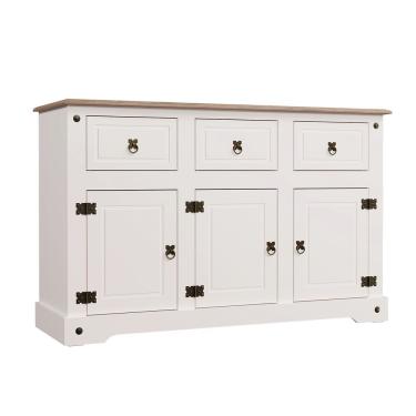 Imagem de Balcão Buffet Corona Mexicana 3gavetas 3 Portas Creme/carvalho