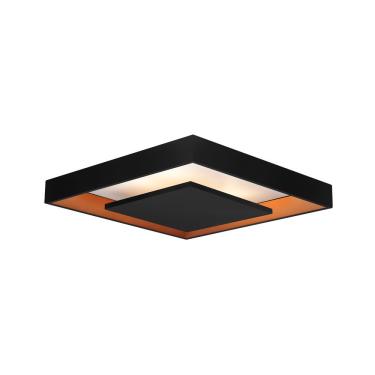 Imagem de Plafon Newline New Picture 547 Led 60cm Bivolt Preto Dourado 3000k Luz Amarela