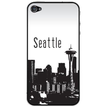 Imagem de Cellet Seattle Skin para iPhone 4/4S - Cinza/Preto