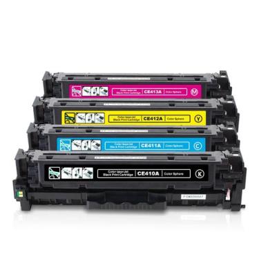 Imagem de Kit de 4 Cartucho de Toner Compatível LaserJet Pro M451DN  M451DW  CE4