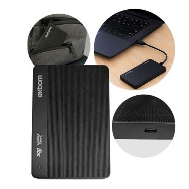 Imagem de HD Externo 500GB Portátil Slimvault Ultra Fino USB 3.1 Rápido para Not
