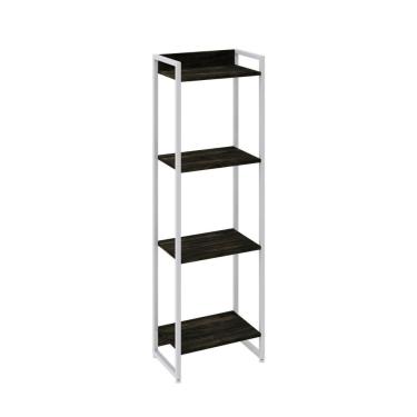 Imagem de Estante Dynamica 45x30x146cm C/04 Prateleiras Carvalho Dark / Est.branca Carvalho Dark / Est.branca