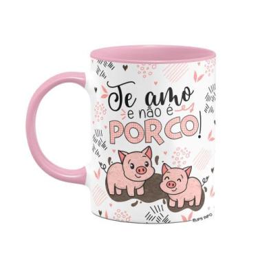 Imagem de Caneca Namorados - Te amo e não é porco! B-pink - JPS INFO