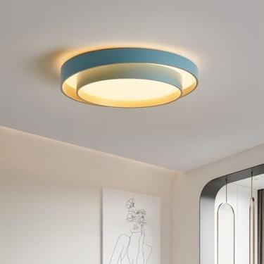 Imagem de Lâmpada De Teto Led Simples Regulável 3000k / 4000k / 6000k Iluminação De Teto Led Redonda De Camada Dupla Para Sala De Estar Quarto Sala De Jantar, C, 40CM