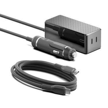 Imagem de HKY Carregador De Carro Smart 145W 140W Para Laptop, 2 Portas Usb C Pd3.1, Adaptador 12V-24V Dc Macbook Pro/Air, Dell, Lenovo, Hp, Msi, Asus Rog Ally, Steam Deck, Samsung, Chromebook, Tablet, Telefo
