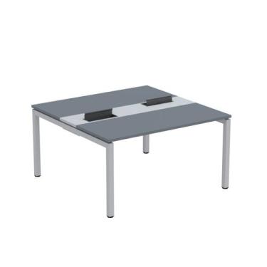 Imagem de Estação de Trabalho Mesa Plataforma Escritório Dupla para 2 Pessoas co