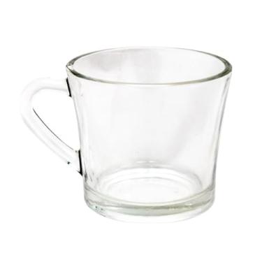 Imagem de Xícara De Vidro Transparente Resistente Para Chás Cafés Leite Com 185ml Elegante Visita (6)