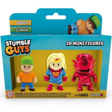 Imagem de PACK COM 3 MINI FIGURAS STUMBLE GUYS MR STUMBLE / SUPER GAL / RUBY CUPID ESTRELA