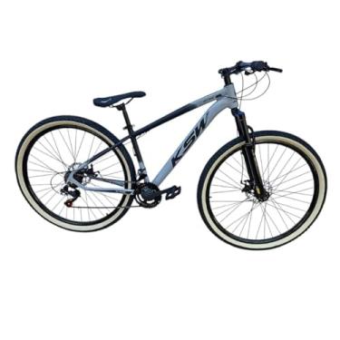 Imagem de Bicicleta Aro 29 Ksw Adulto 21 velocidades Suspensão Dianteira 80mm Pneu Faixa Amarelo (PRETO/CINZA/PRETO, 15)