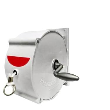 Imagem de Varal De Roupas Retrátil Recolhivel Para Parede Seca Fácil Com Corda De 30m Manivela Carretilha Para Apartamento(BRANCO)