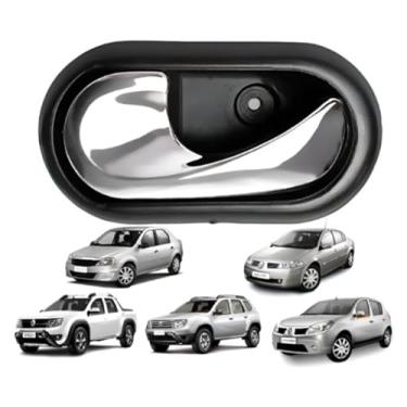 Imagem de Maçaneta Interna Cromada Lado Esquerdo para Duster, Oroch, Dianteira e Traseira