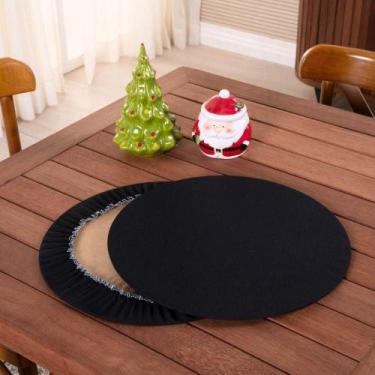 Imagem de Sousplat Capa E Base Mdf Basic Liso 35cm Diâmetro Tecido Oxford 100% P