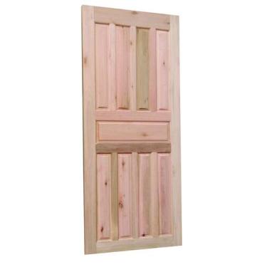 Imagem de Porta Americana Externa 210x80 Cm Maciça Modelo 9 Almofadas Eucalipto 