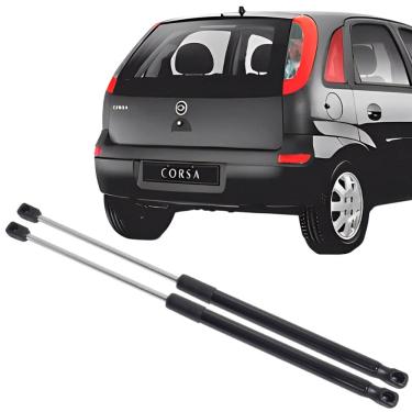 Imagem de Par Amortecedor Tampa Traseira Porta Malas Corsa Hatch 4 Portas 2002 à 2012 Mola Gás