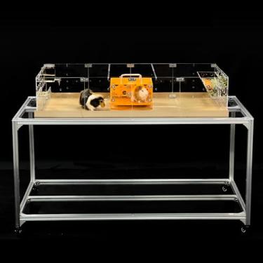 Imagem de GuineaLoft Gaiola de acrílico (Modelo A2) - Gaiola aberta grande de 1,2 x 6 m para porquinhos-da-índia, coelhos, codornizes de botão, ouriços, animais pequenos que precisam de espaço de roaming