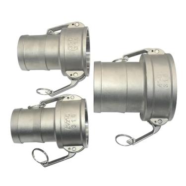 Imagem de 1 peça 304 Aço Inoxidável Tipo C Garden Sprinkler Camlock Adaptador Barb Camlock 1/5.1 cm 3/10.2 cm 2.5 cm 1-1/10.2 cm 1-1/5.1 cm 5.1 cm 2-1/5.1 cm 7.6 cm 4(5.1 cm)