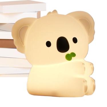 Imagem de Luz Noturna de Silicone para Crianças, Iluminação Ambiente com Koala para Decoração Quarto Crianças, Iluminação Ambiente Recarregável para Quarto Infantil Mesinha de Cabeceira Escritório