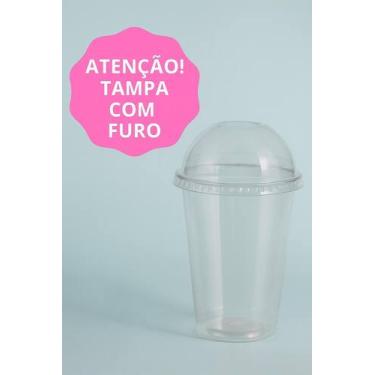 Imagem de Kit 50Un Copo 330Ml + Tampa Bolha Com Furo - Cleanup