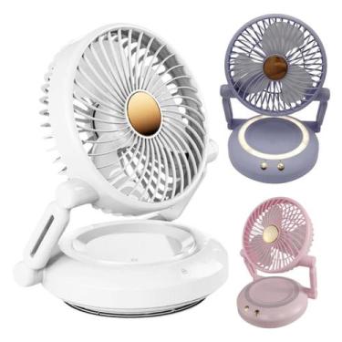 Imagem de Ventilador Mesa Portatil Giratório Maquiagem Cozinha Quarto - Tatudebo