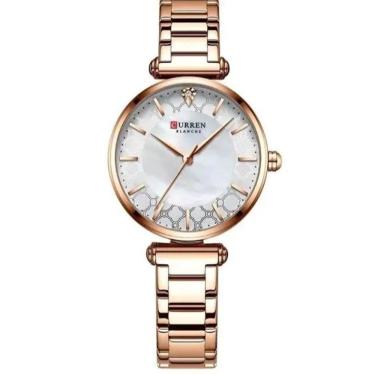 Imagem de Relógio Feminino Curren 9072 Rosê em Aço