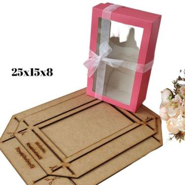 Imagem de Molde caixa box retangular com visor-25x15x8 - mimosdademdf