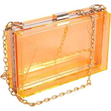 Imagem de Bolsa Feminina De Ombro Tiracolo Bolsa de Mão Transparente Clutch Em A