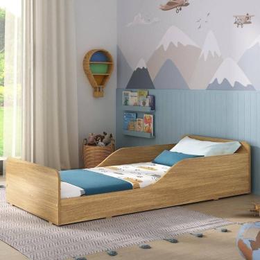 Imagem de Cama Infantil Montessoriana Com Colchão Incluso 100% Mdf Melissa Plus Multimóveis Mp2958 Madeirado