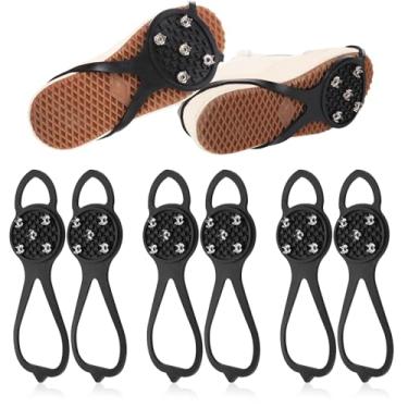 Imagem de 3 pares de chuteiras de neve, grampos não S, grampos de gelo, prendedores, acessórios essenciais para botas de caminhada, sapatos de gelo e neve