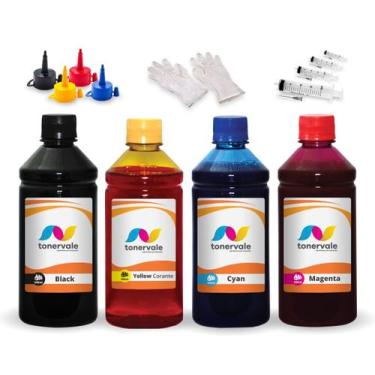 Imagem de Kit 2 Litros De Tinta Compatível Para Epson L6490 T524 - Toner Vale