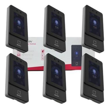 Imagem de 6x Leitor Facial Hikvision Ds-k1t342mfwx Controle De Acesso