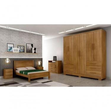 Imagem de Guarda Roupa Solteiro Com Pés 6 Portas 6 Gavetas - Berlim-cumaru - Móveis Horizonte