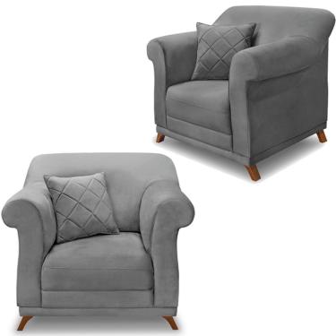 Imagem de Kit 2 Poltronas Decorativas Retro Polo Veludo 2938 Ezz 2938