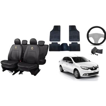 Imagem de Capa de couro + Tapete 5 peças + Capa de volante para Renault logan 08-17