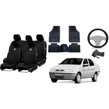 Imagem de Capa de couro + Tapete 5 peças + Capa de volante para Fiat siena 96-03