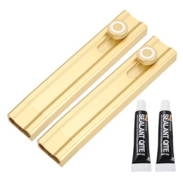 Imagem de PATIKIL 2 peças de trava de trava de barril deslizante, trava deslizante de segurança de liga de alumínio adesiva de 15 cm, ferragens de portão resistente para tela de janela de celeiro de galpão