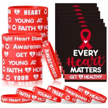 Imagem de Humyoun 30 conjuntos/60 pulseiras de silicone com cartões, 30 pulseiras, 30 cartões de agradecimento para o dia dos veteranos, presentes do Dia da Memória, lembrancinhas de festa, 4.9 x 3.7 Inch