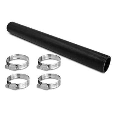 Imagem de Mangueira de pescoço de enchimento de combustível de gasolina de 3,18 cm com 4 braçadeiras - Substituição da mangueira do tanque de gás de 3,18 cm (3,1 1/10.2 cm ID reta)