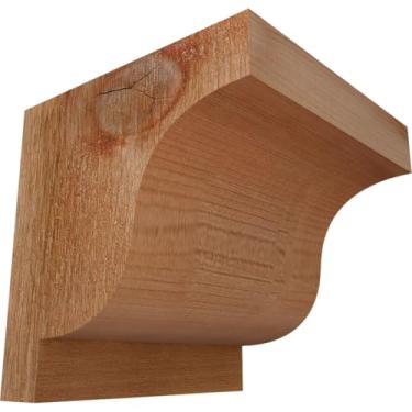 Imagem de Ekena Millwork COR06X06X06NEW00RWR Newport Corbel, 15 cm D x 15 cm A, 10 cm Douglas Fir (serra áspera)