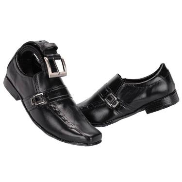 Imagem de Kit Sapato Social em Couro Legítimo e Cinto Leoppé